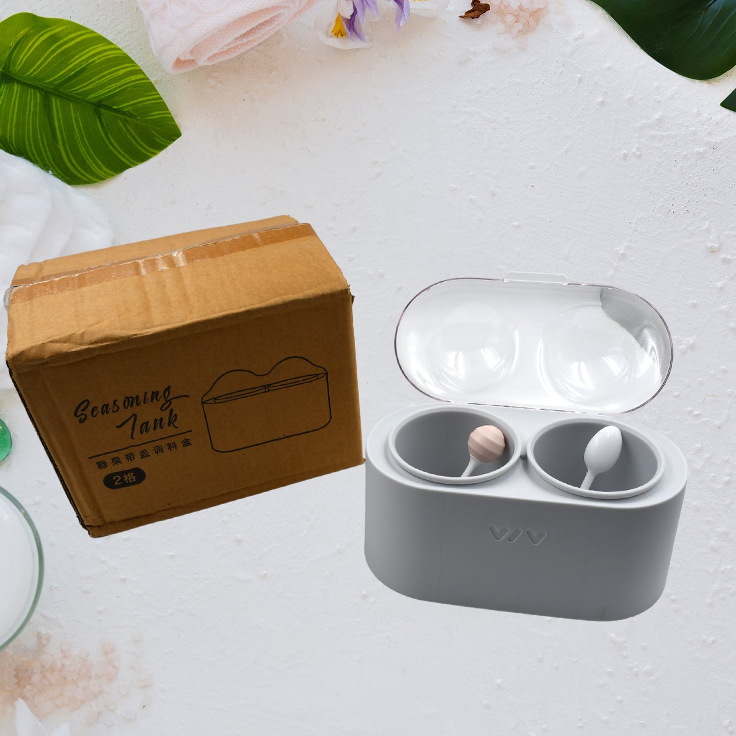 7020 Spice Storage Containers, Condiment Jars, with Lid And Spoon, dust-proof And Moisture-proof, non-slip Bottom, tray Card Slot Design, detachable, easy To Clean, used To Contain Various Seasonings, plastic 7020 Spice Storage Containers, Condiment Jars, with Lid And Spoon, dust-proof And Moisture-proof, non-slip Bottom, tray Card Slot Design, detachable, easy To Clean, used To Contain Various Seasonings, plastic